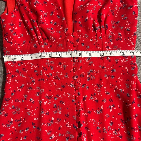 Fame and Partners Red Floral Midi Dress - Picture 8 of 9